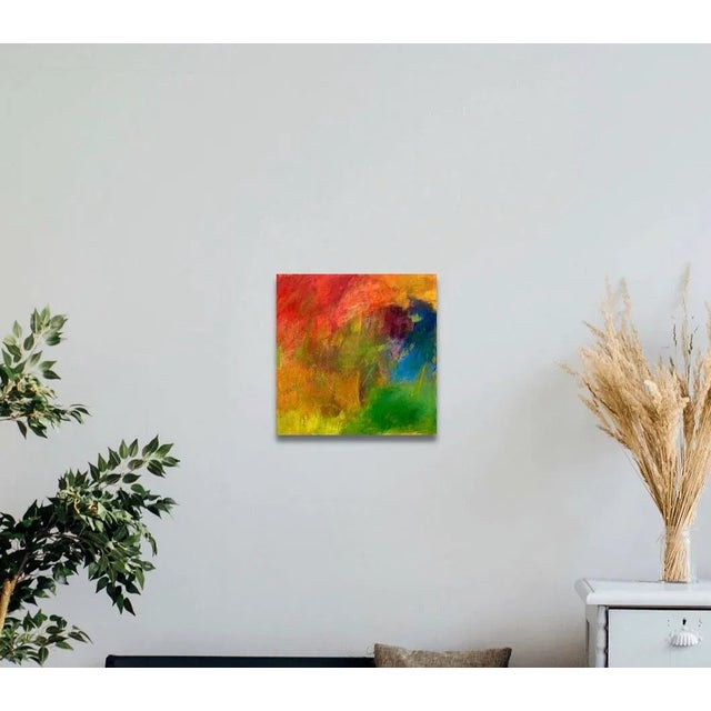 Abstract "Coloriscous" Abstract Acrylic Painting on Wood Panel by Nicki Beiderman For Sale - Image 3 of 3