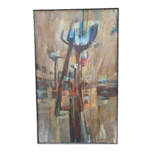 Mid 20th Century David X. Young - Abstract Expressionist Oil Painting on Canvas