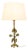 Art Nouveau Style Floral Table Lamp in Brass, 1950s For Sale