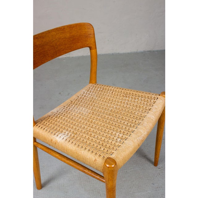 Mid-Century Danish No. 75 Chair in Oak by Niels Otto Møller for J.L. Møllers, 1960s, Set of 2 For Sale - Image 15 of 16