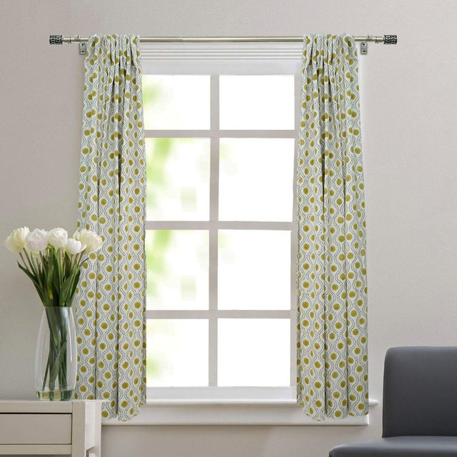 Enhance your home with the timeless charm of this block print ring curtain, made from soft, breathable fabric. Its semi-...