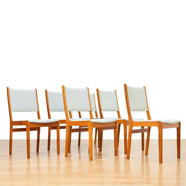 Set of Six Mid Century Danish Teak Dining Chairs For Sale - Image 10 of 11