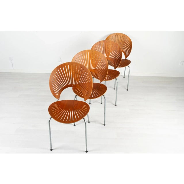 Nanna Ditzel Danish Trinidad Dining Chairs in Teak by Nanna Ditzel 1990s, Set of 4 For Sale - Image 4 of 18