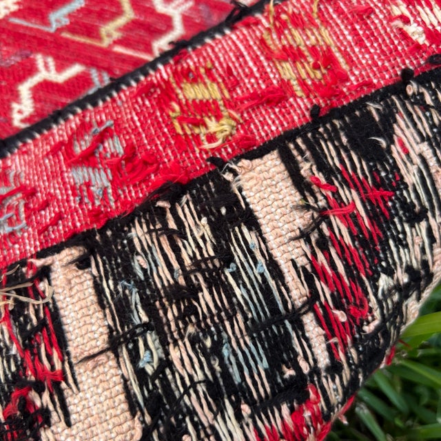 Vintage Silk and Wool Embroidered Soumak Runner Rug For Sale In Houston - Image 6 of 6