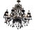 Black Glass 10-Light Chandelier For Sale - Image 4 of 4