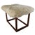 Mid-Century Swedish Modern Lambskin and Teak Stool, 1960s For Sale - Image 3 of 18