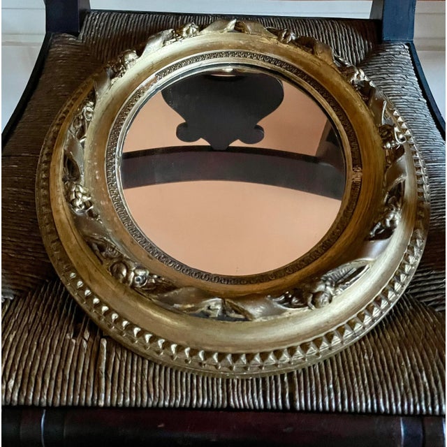 Antiqul Giltwood Mirror - Petite Oval For Sale - Image 10 of 10