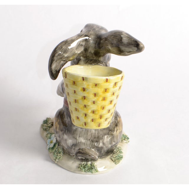 Societa Ceramica Italiana Italian Collectible Handmade Rabbit Bunny Animal Ceramic Figurine Arts & Crafts For Sale - Image 4 of 14