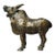 Large Bronze Ox Statue With Gold Inlay, Ancient Script and Dragon Motifs For Sale