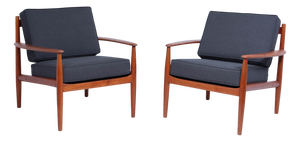 Teak Lounge Chairs by Grete Jalk for France & Søn, 1960s, Set of 2
