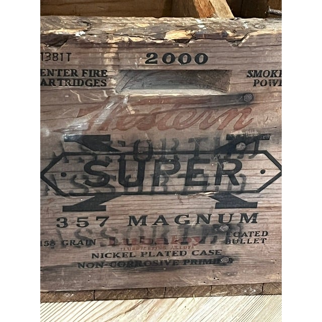 Cinnamon Western Cartridge Company Wooden Ammunition Box For Sale - Image 8 of 12