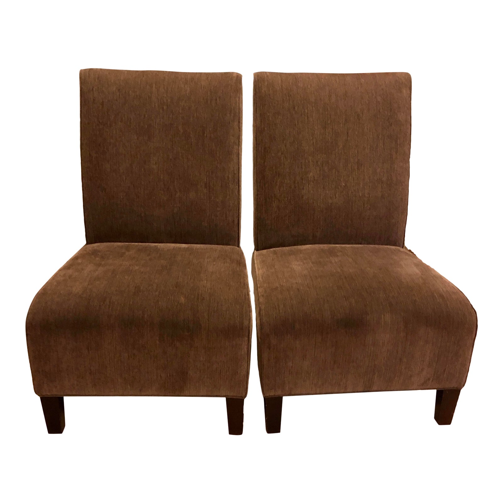 Arhaus Loden Velvet Slipper Chairs A Pair Chairish