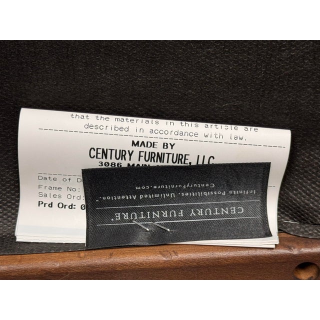 Century Furniture Napa Leather Tray Top Cocktail Ottoman For Sale - Image 11 of 12