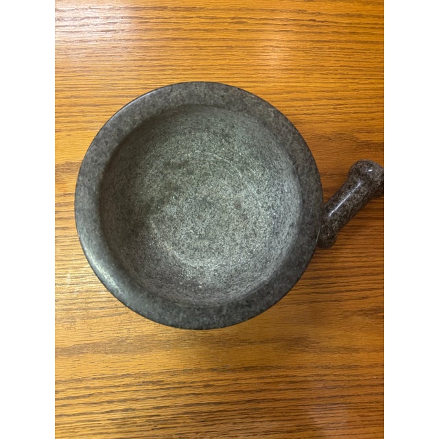 Giant Mortar and Pestle Set Black Marble Polished Italy For Sale In Las Vegas - Image 6 of 12