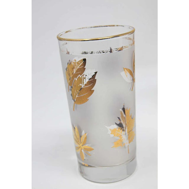 Brass Vintage Eight Highball Gold Glasses in a Brass Cart by Fred Press - 9 Pieces For Sale - Image 8 of 13