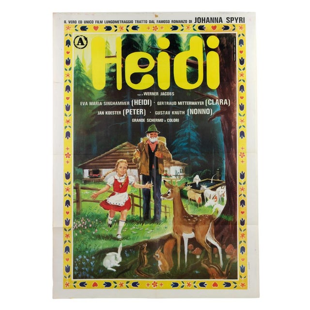 1950s Vintage Italian Heidi Film Poster, 1950s For Sale - Image 5 of 7