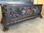 19th Spanish Baroque Carved Large Hall Bench With Storage For Sale - Image 12 of 15
