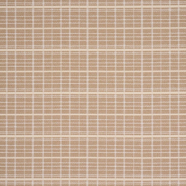 2020s Sample - Schumacher Merrick Performance Plaid Fabric In Beige For Sale - Image 5 of 5