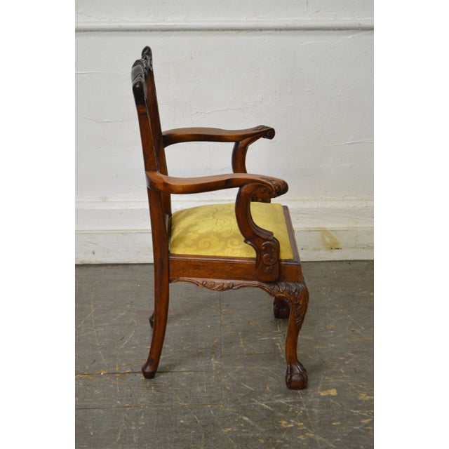 Furnishing Co. Solid Mahogany Hand Carved Chippendale Style