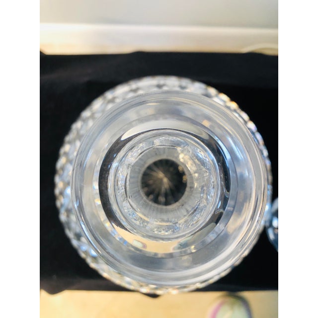 Late 20th Century Elegant Vintage Irish-Style Cut Crystal Decanter With Faceted Stopper For Sale - Image 4 of 6