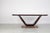 Oval Dining Table with Aubergine-Colored Glass Top and Marble Base, Italy, 1950s For Sale - Image 4 of 18
