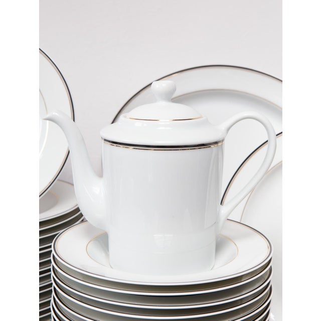 Early 21st Century Navy Blue and Gold Bernardaud Crystal Porcelain Coffee Set, 1990s, Set of 26 For Sale - Image 5 of 7