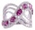 Estate Ruby and Diamond 18kw Wide Ring For Sale