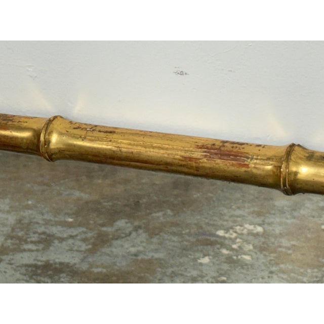 Giltwood Faux Bamboo Wall Mirror For Sale In San Francisco - Image 6 of 12