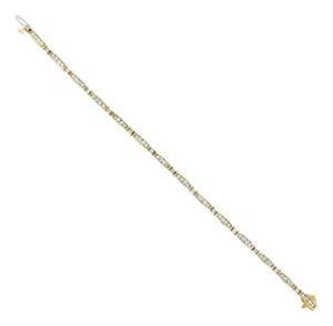 2CT Channel Set Diamond Tennis Bracelet 14k Yellow Gold