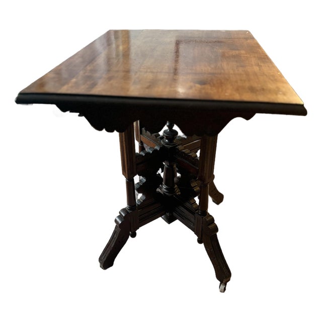 Eastlake Walnut Center Parlor Table For Sale