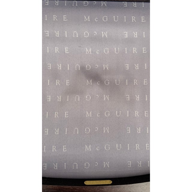 Late 20th Century Pair of McGuire San Francisco Asian Modern Faux Bamboo Lounge Chairs For Sale - Image 11 of 13