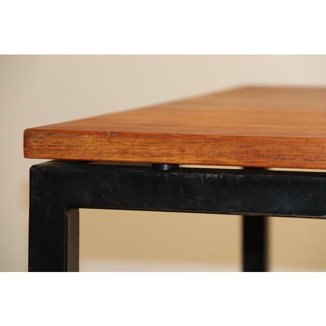 Vintage Danish Teak and Black Lacquered Metal Table, 1950s For Sale - Image 14 of 18