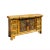 Chinese Distressed Yellow Carving Motif Tv Console Table Cabinet For Sale - Image 4 of 7
