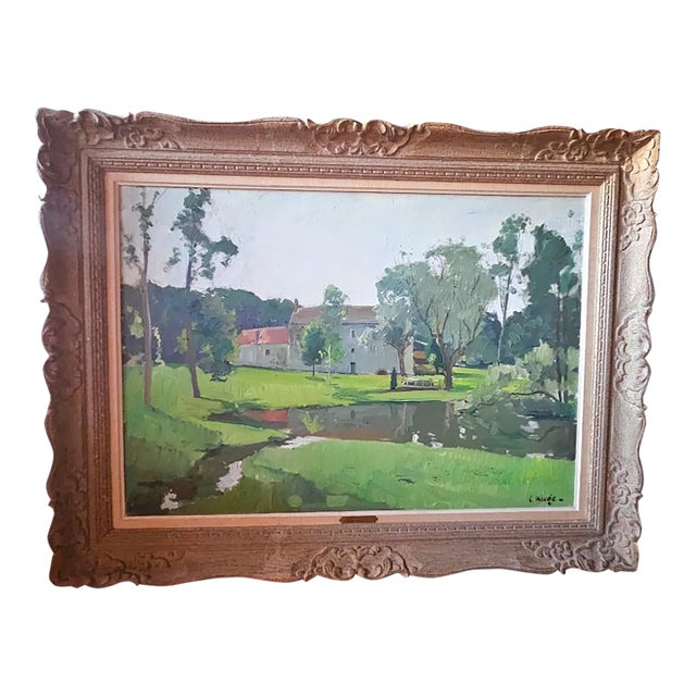 Constantin Kluge (French, 1912–2003), L’Été À Fontaine-Chaalis, Oil on Canvas For Sale