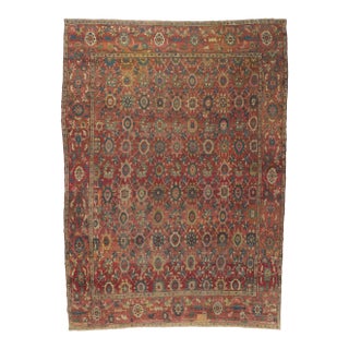 Antique Persian Bakshaish Rug - 10'09 X 14'08 For Sale