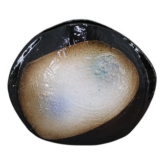 Brutalist Ceramic Art Vase, Czechoslovakia, 1970s For Sale