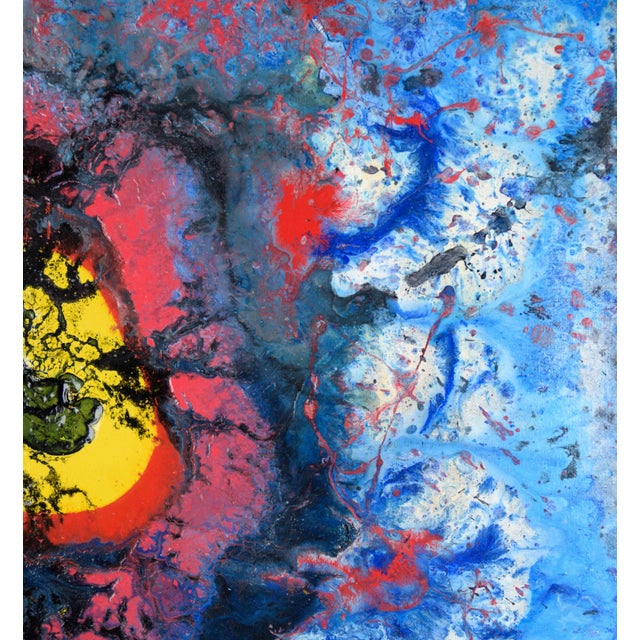 "Only in the Blue Night" Expressionist Composition in Acrylic on Canvas by Charles David Francis For Sale In Monterey, CA - Image 6 of 9