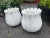 Solid carved natural white marble lotus flower pot / planter. Great for outdoor or indoor use or display. Each unique and...