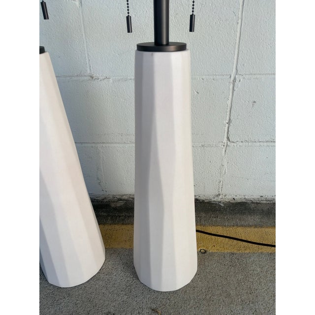 Modern Baker / Barbara Barry Prism Table Lamps - Pair. For Sale - Image 3 of 7