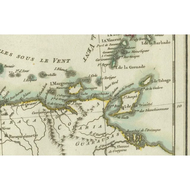 Antique Map of the Gulf of Mexico and Caribbean Islands by Tardieu, 1802 For Sale - Image 6 of 10