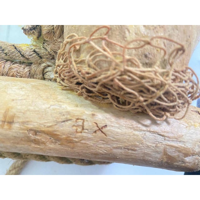 This mirror is in Driftwood and Rope, with a natural patina. It has been done in France circa 1970 by JX Chauveau and...