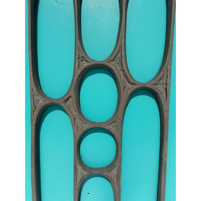 Cast Aluminum Brutalist Door Panel For Sale - Image 10 of 12