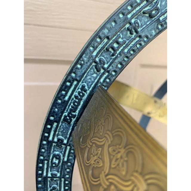 Vintage Coastal Mermaid & Dolphin Armillary Sundial, Palm Beach Garden Decor For Sale - Image 9 of 15