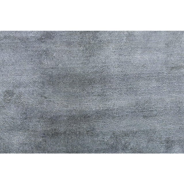 Gray Monochrome Steel Gray Modern Wool Rug by Doris Leslie Blau For Sale - Image 8 of 9