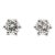 14k White Gold 6 Prong Screw Back 0.55ct Round Diamond Stud Earrings, A Pair For Sale