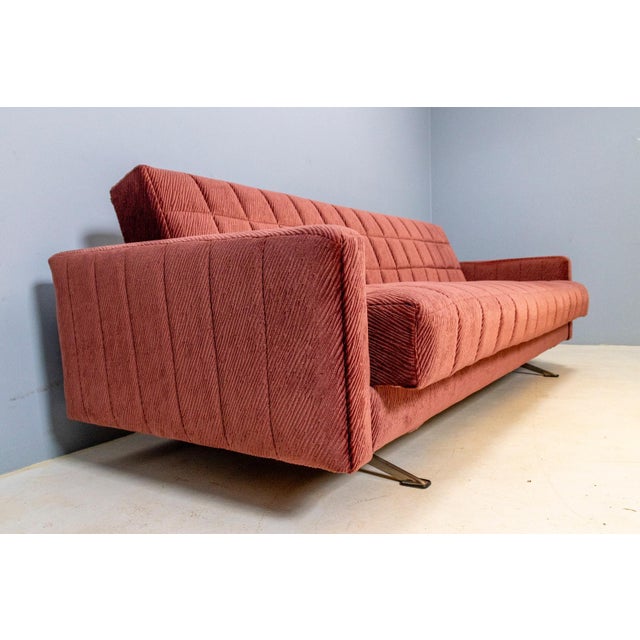 Red Living Room Set, Czechoslovakia, 1970s, Set of 4 For Sale - Image 8 of 11