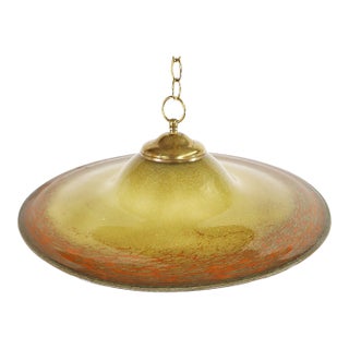 Mid-Century Modern Flared Calcedonio Murano Glass Pendant Light, 1960s For Sale