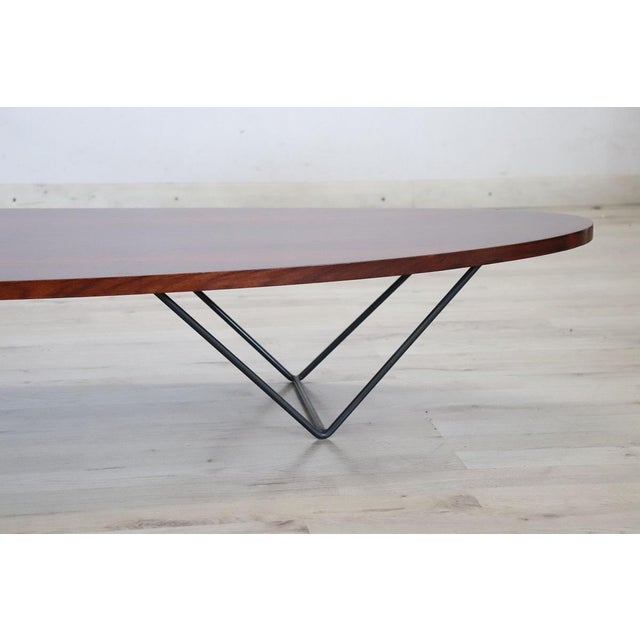 Oval Long Coffee Table, 1960s For Sale - Image 6 of 9