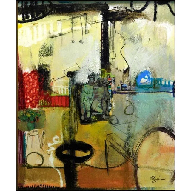 "Abstract One" Original oil painting on canvas by Iranian artist Helen Zarin. Art Condition: Mint. Hand signed by the...