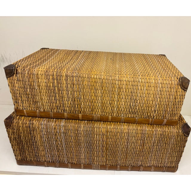 Antique Woven Storage Boxes, Pair For Sale - Image 13 of 13